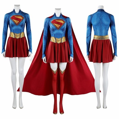 2026 Superhero Female Cosplay Costume Kara Zor-El Spandex Bodysuit
