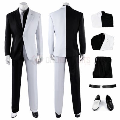 Absolute Two Face Cosplay Costume White and Black Suit