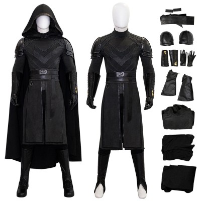 Ahsoka Baylan Skoll Cosplay Costumes Black Top Level Suits