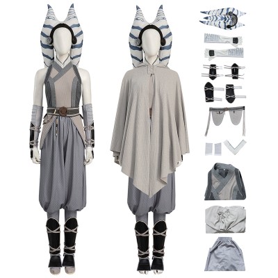 Ahsoka Cosplay Costumes Ahsoka Tano Suits White Robe Version