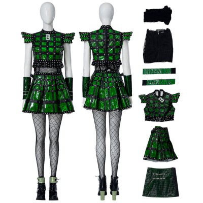 Anne Boleyn Cosplay Costumes Six The Musical Green Suits