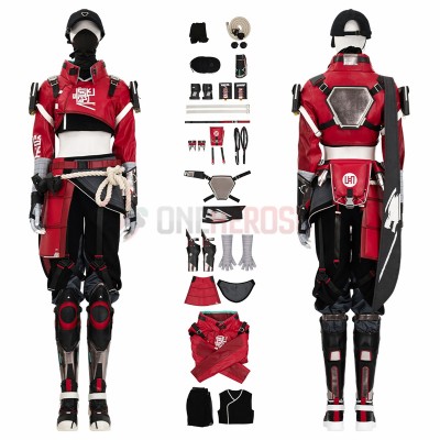 Apex Legends Cosplay Costumes Wraith Street Smart Red Top Level Suits