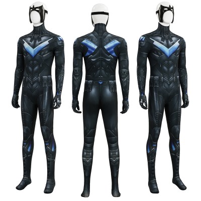 Arkham Knight Nightwing Cosplay Costumes HD Printed Jumpsuit