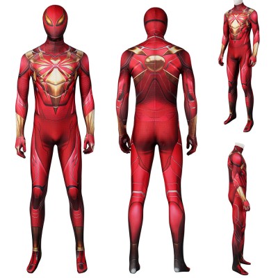 Avenger Spiderman Cosplay Costume Iron Spider Armor Spandex Bodysuit