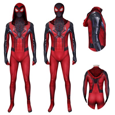 Avenger Spiderman PS5 Cosplay Costume Crimson Cowl Spandex Bodysuit
