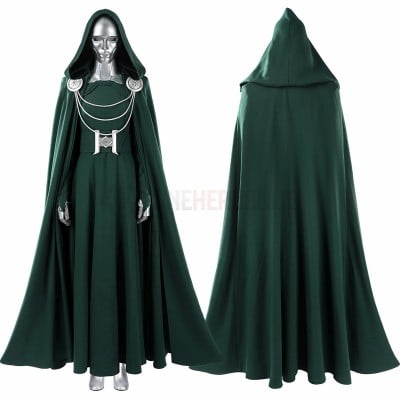 Avengers Doomsday Cosplay Costumes Latverian Witch Green Suits