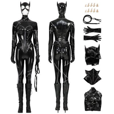 Bruce Wayne Returns 1992 Cosplay Costumes Cat Top Level Suits