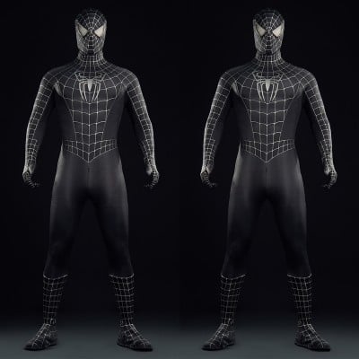 Black Spider-Man Cosplay Costumes Halloween Male Suits