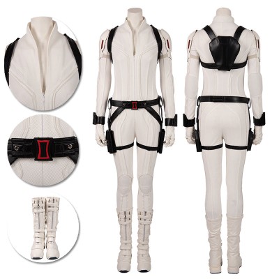 Black Widow 2020 Cosplay Costumes Natasha White Cosplay Suit Movie Level