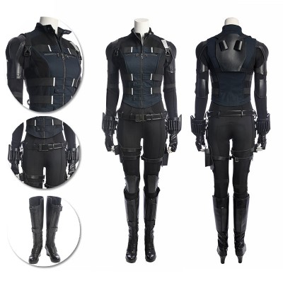Black Widow Cosplay Costumes Classic Avengers Natasha Black Suits