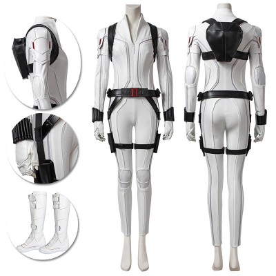 Black Widow White Cosplay Costumes Natasha Romanoff Cosplay Suit