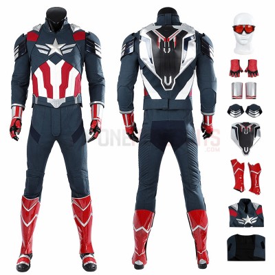 Captain America Brave New World Cosplay Costume Sam Wilson Halloween Suit