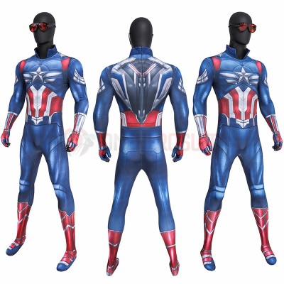 Captain America Brave New World Cosplay Costumes HD Printed Jumpsuit