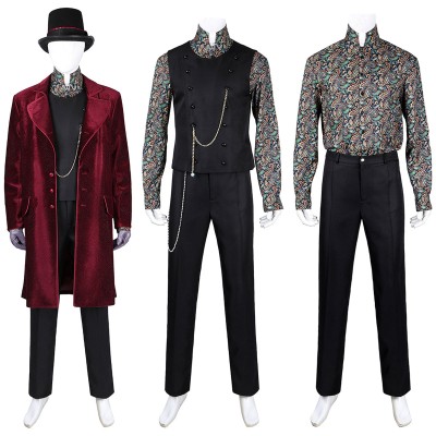 Charlie and the Chocolate Factory Cosplay Costumes Willy Wonka Suits