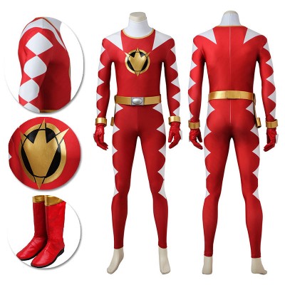 Conner McKnight Red Ranger Cosplay Costume Power Rangers Red Dino Thunder Suit
