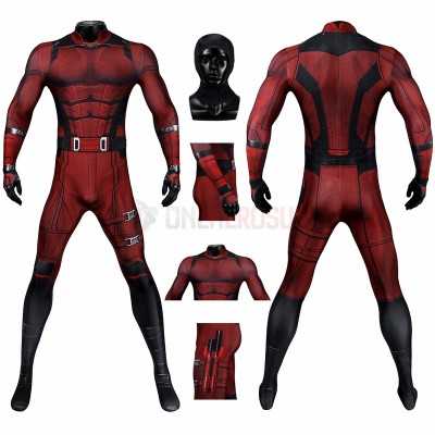 Daredevil Born Again Season 1 Cosplay Costume Red Spandex Jumpsuit