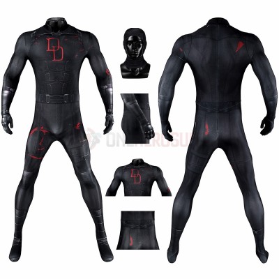 Daredevil Born Again Season 2 Cosplay Costume Black Spandex Jumpsuit