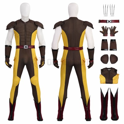 Deadpool 3 Cosplay Costumes Wolverine Brown Top Level Suits