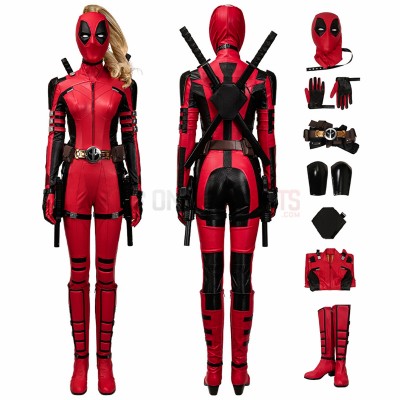 Deadpool 3 Lady Deadpool Cosplay Costumes Female Leather Suits Top Level
