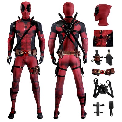 Deadpool 3 Wade Wilson Spandex Bodysuit With Accessories