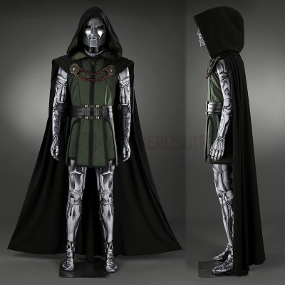 Doctor Doom Cosplay Costumes Victor von Doom Green Suits Promotional Edition