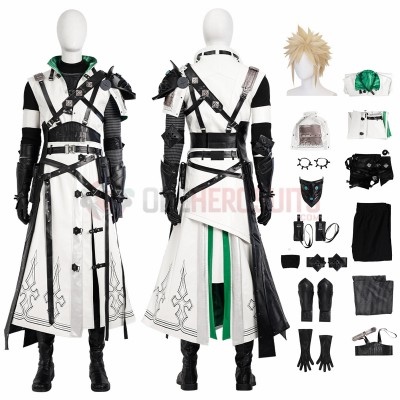 FF7EC Cosplay Costumes Cloud Strife Lethal Style White Top Level Suits