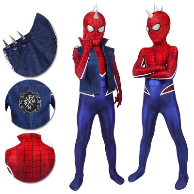 Gifts For Kids Punk Spider-Man Cosplay Costumes