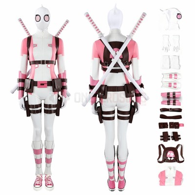 Gwenpool Cosplay Costumes Gwen Poole Pink Suits