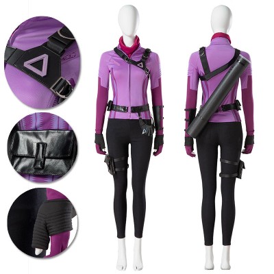 Hawkeye Cosplay Costumes Kate Bishop Purple Suit OneHeroSuits