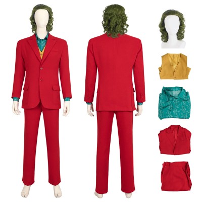 Jack Napier 2 Cosplay Costumes Jack Napier Red Suit Top Level
