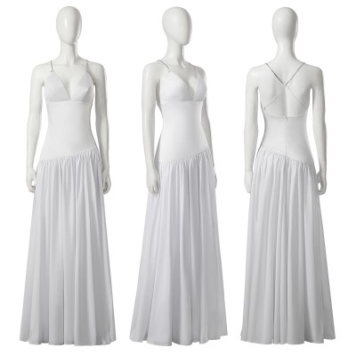 Jack Napier 2 Harley Cosplay Costumes White Long Dress