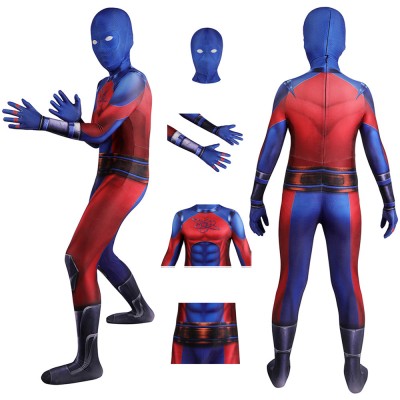 Kids Black Adam Cosplay Costumes Atom Smasher Halloween Suit