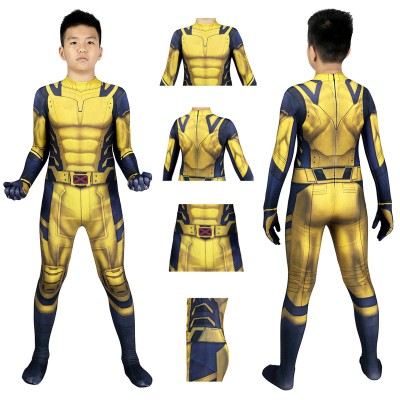 Gift for Kids Deadpool 3 Wolverine Cosplay Costumes Wolverine Halloween Suit