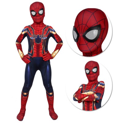 Kids Iron Spider-Man Suit Avengers SuperHero Cosplay Costumes For Children