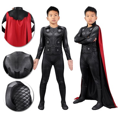 Kids Avengers Infinity War Cosplay Suit Thor Spandex BodySuit