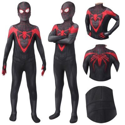 Kids Avenger Spiderman Miles Morales PS5 Cosplay BodySuit