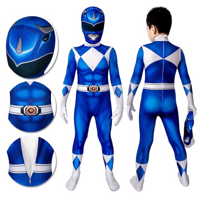 Kids Blue Power Ranger Cosplay Suit Gifts for Children