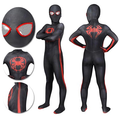 Kids Spider-man Cosplay Suit Across The Spider-Verse Spandex BodySuit
