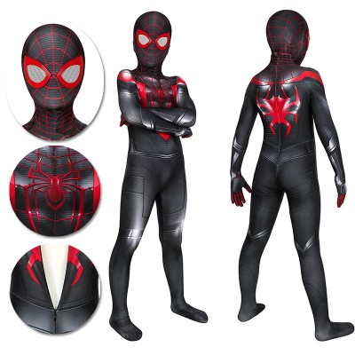Kids Spider-man Miles Morales PS5 Cosplay Suit