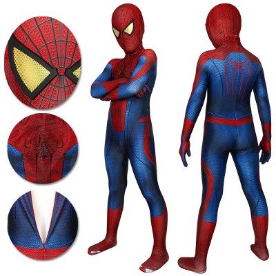 Kids Spider-man Suit Halloween Children Cosplay The Amazing Spider-Man Edition