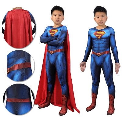 Kids Clark Kent and Lois Cosplay Suit Clark Kent Spandex BodySuit