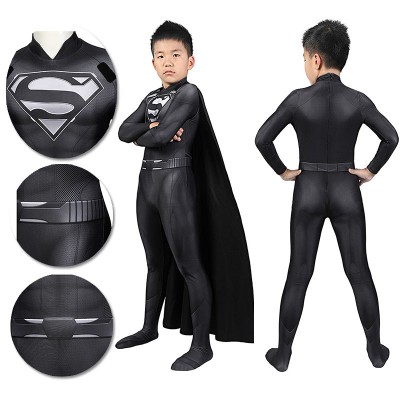 Kids Clark Kent Kal-El Clark Kent Cosplay Suit Crisis on Infinite Earths Spandex BodySuit