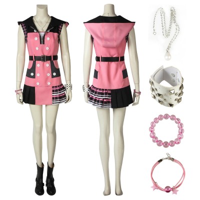 Kingdom Hearts III Cosplay Costumes Kairi Pink Suits