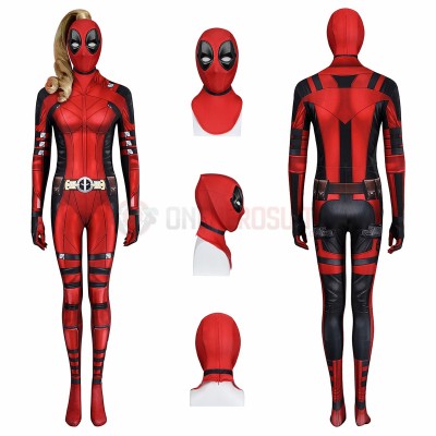 Lady Deadpool Cosplay Costume Deadpool 3 Movie Edition Spandex Bodysuit