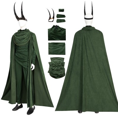 Loki Season 2 Cosplay Costumes Loki God of Stories Green Suits