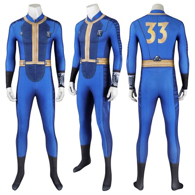 Male 33 Cosplay Costume Blue Spandex Bodysuit