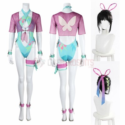 Marvel Rivals Cosplay Costumes Psylocke Breezy Butterfly Swimsuit