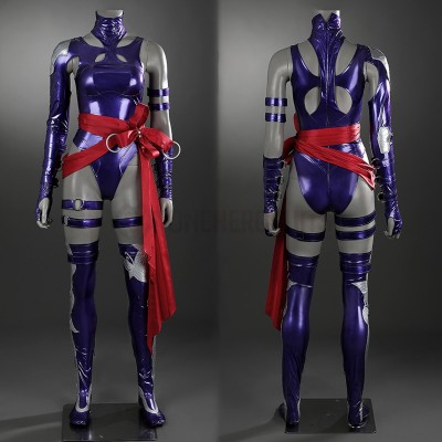 Marvel Rivals Cosplay Costumes Psylocke Purple Leather Cosplay Suits