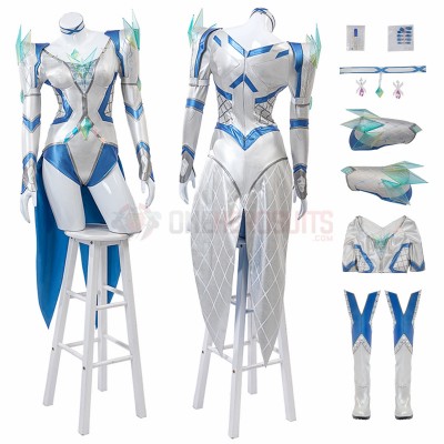 Marvel Rivals Emma Frost Cosplay Costumes White Queen Leather Top Level Suits