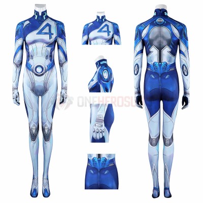 Marvel Rivals Invisible Woman Cosplay Costume Sue Storm Game Jumpsuit